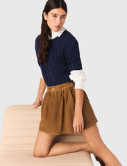 Maje Discount / Short suede skirt