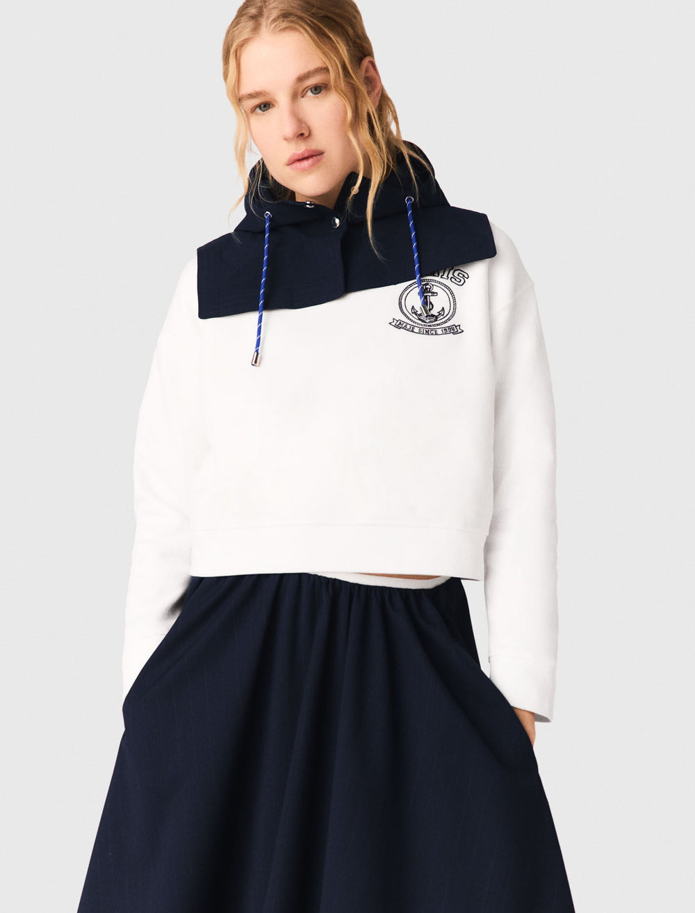 Maje On Sale / Sailor print sweatshirt