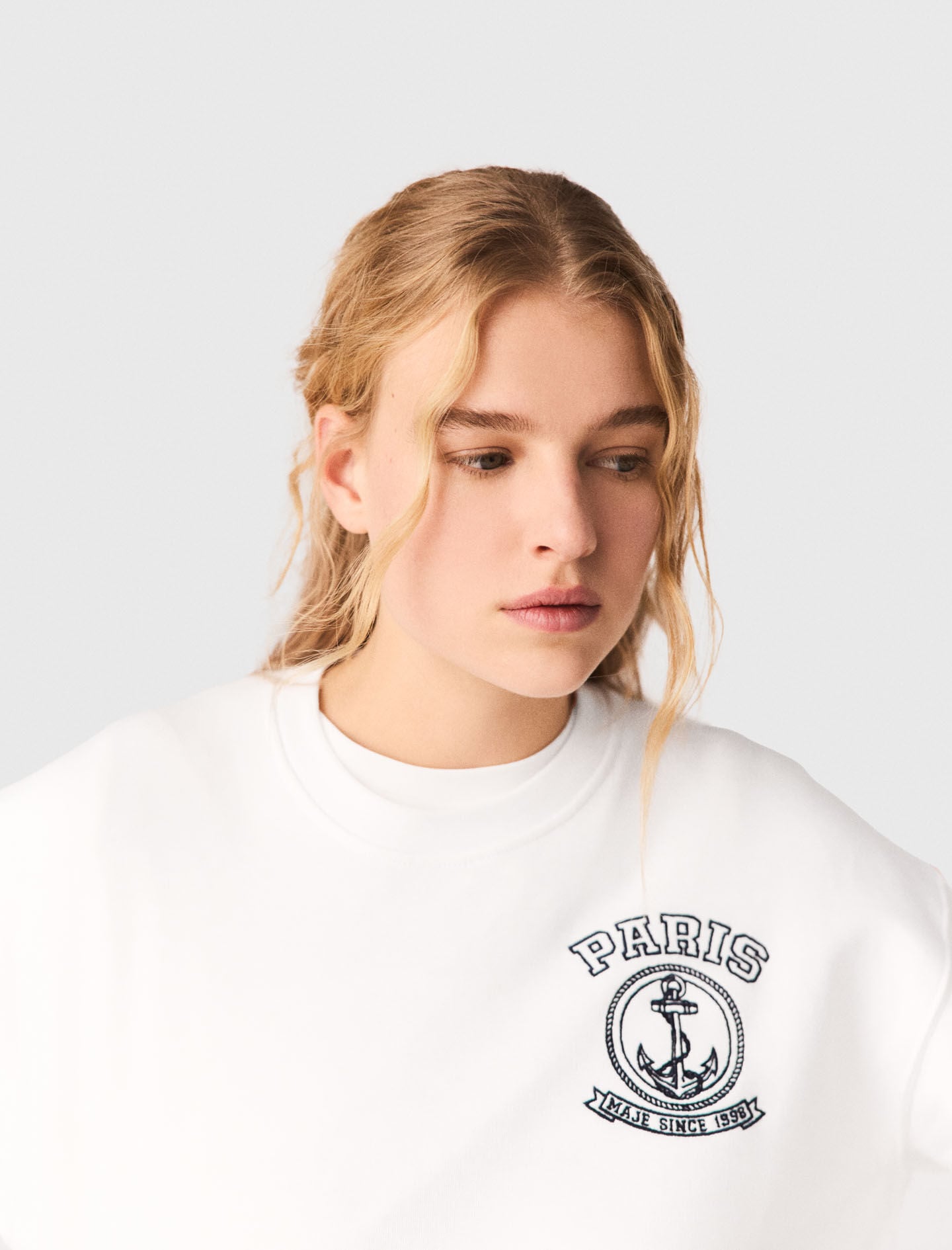 Maje On Sale / Sailor print sweatshirt