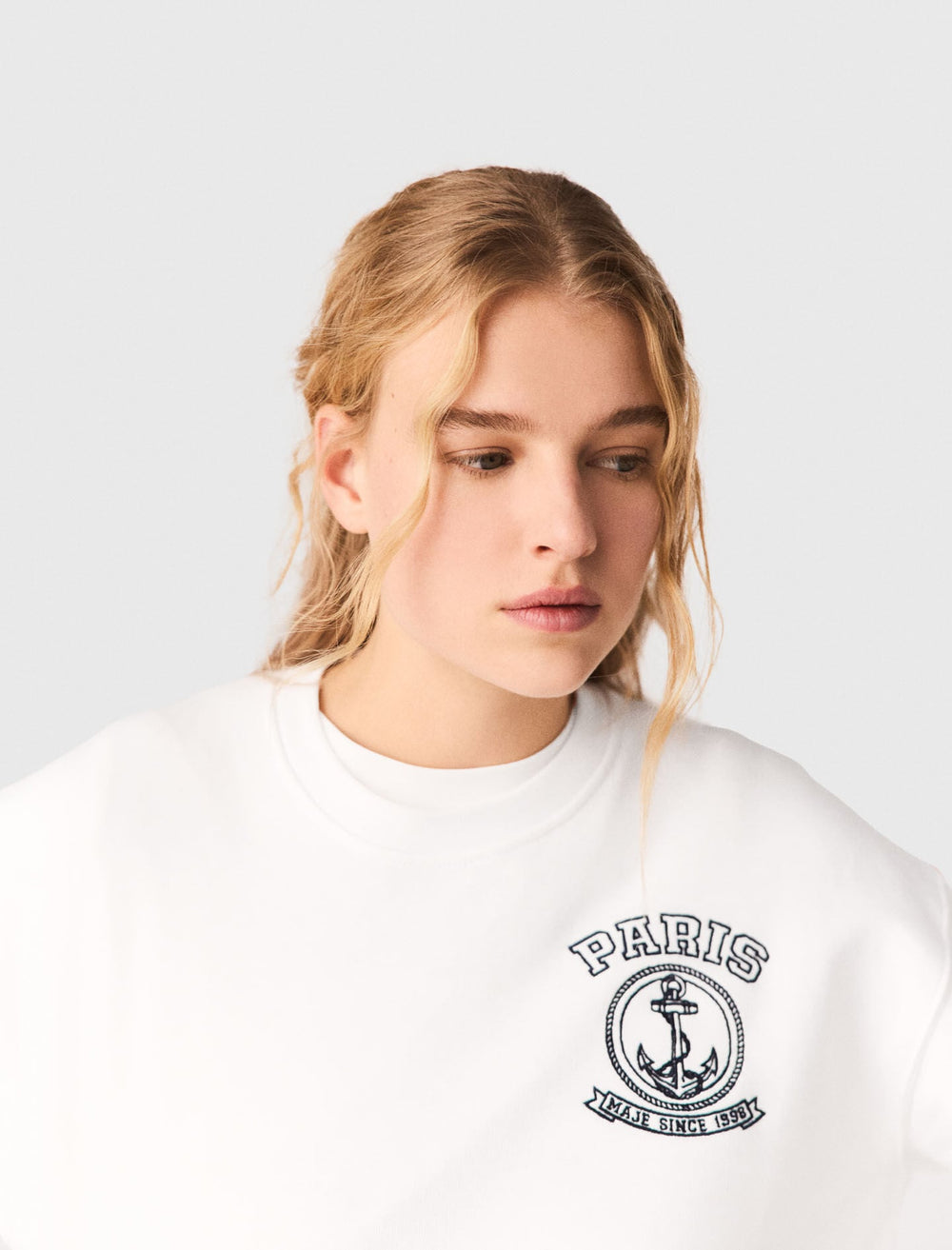 Maje On Sale / Sailor print sweatshirt