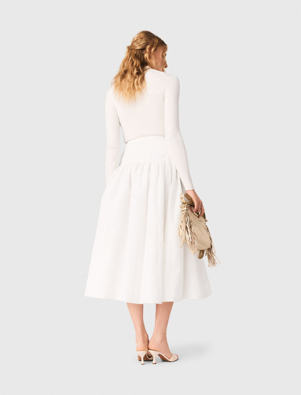 Maje New / Long taffeta skirt