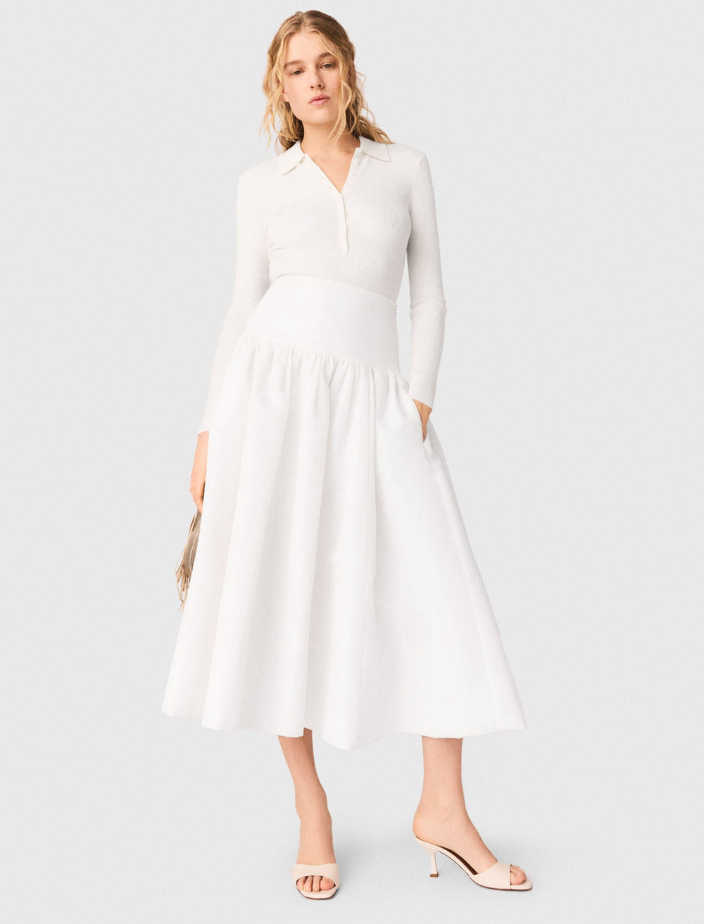 Maje New / Long taffeta skirt
