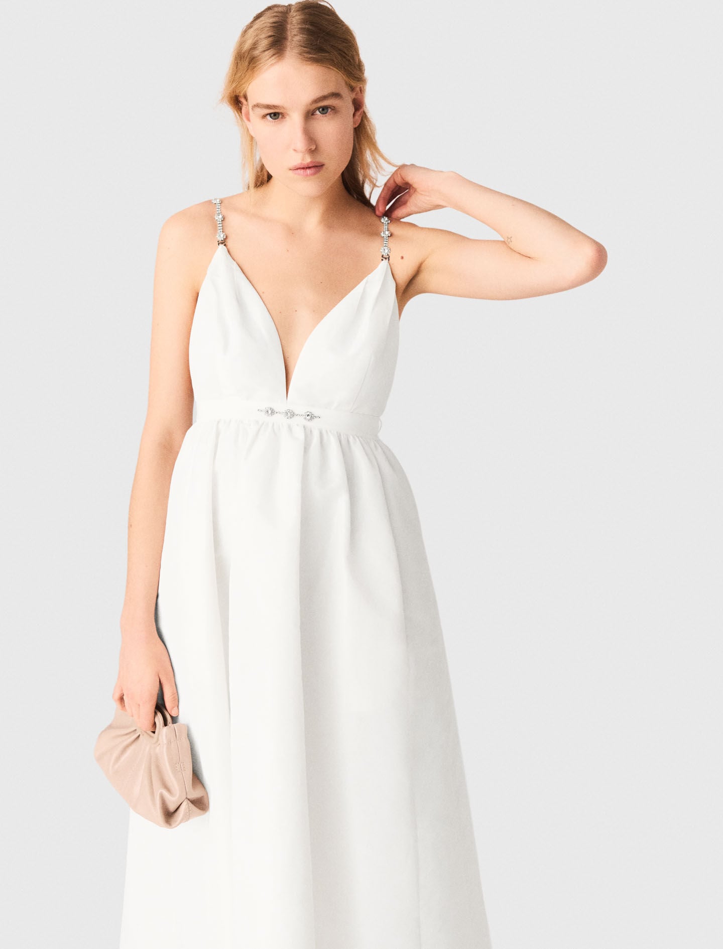 Maje Discount / Jewelled taffeta maxi dress