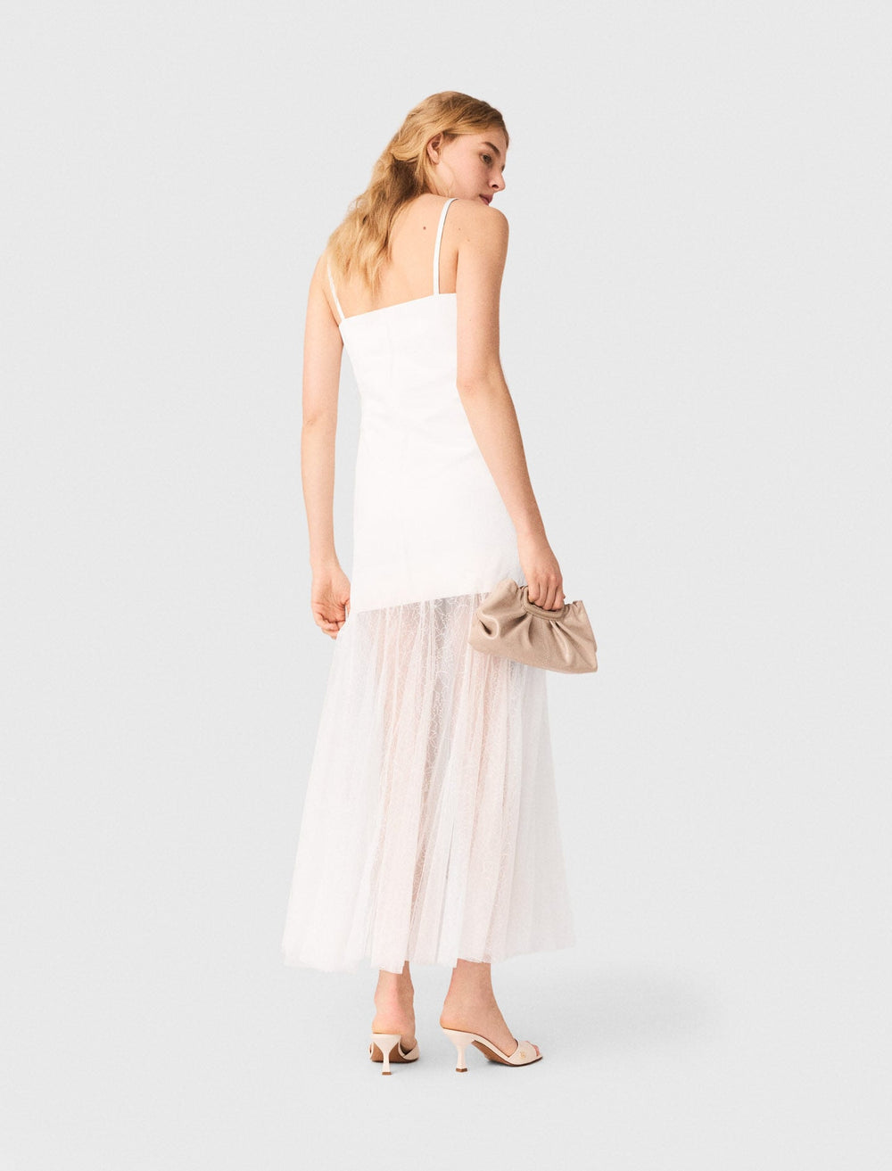 Maje Sale / Taffeta and lace dress
