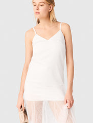 Maje Sale / Taffeta and lace dress