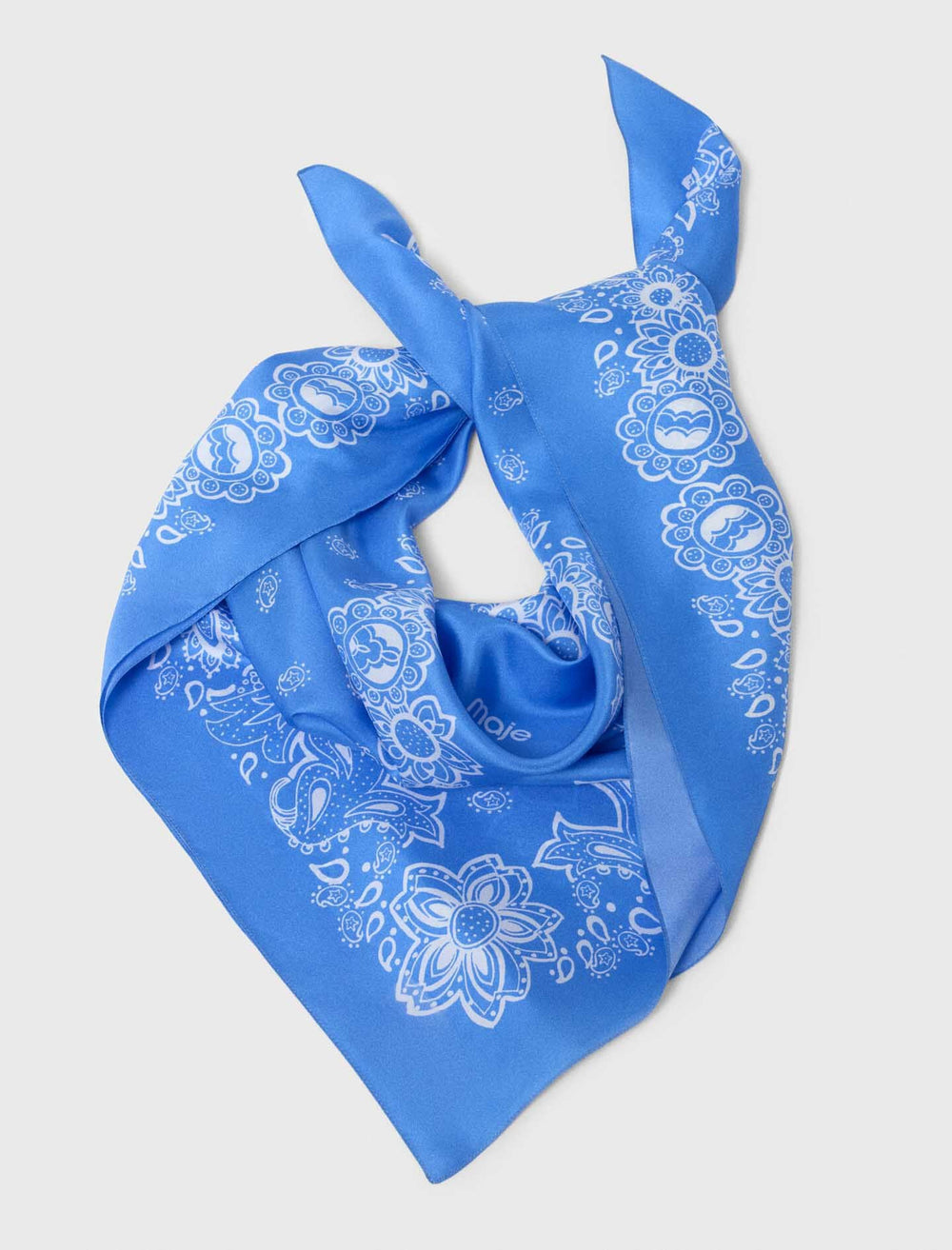 Maje Discount / Bandana Print Silk Scarf