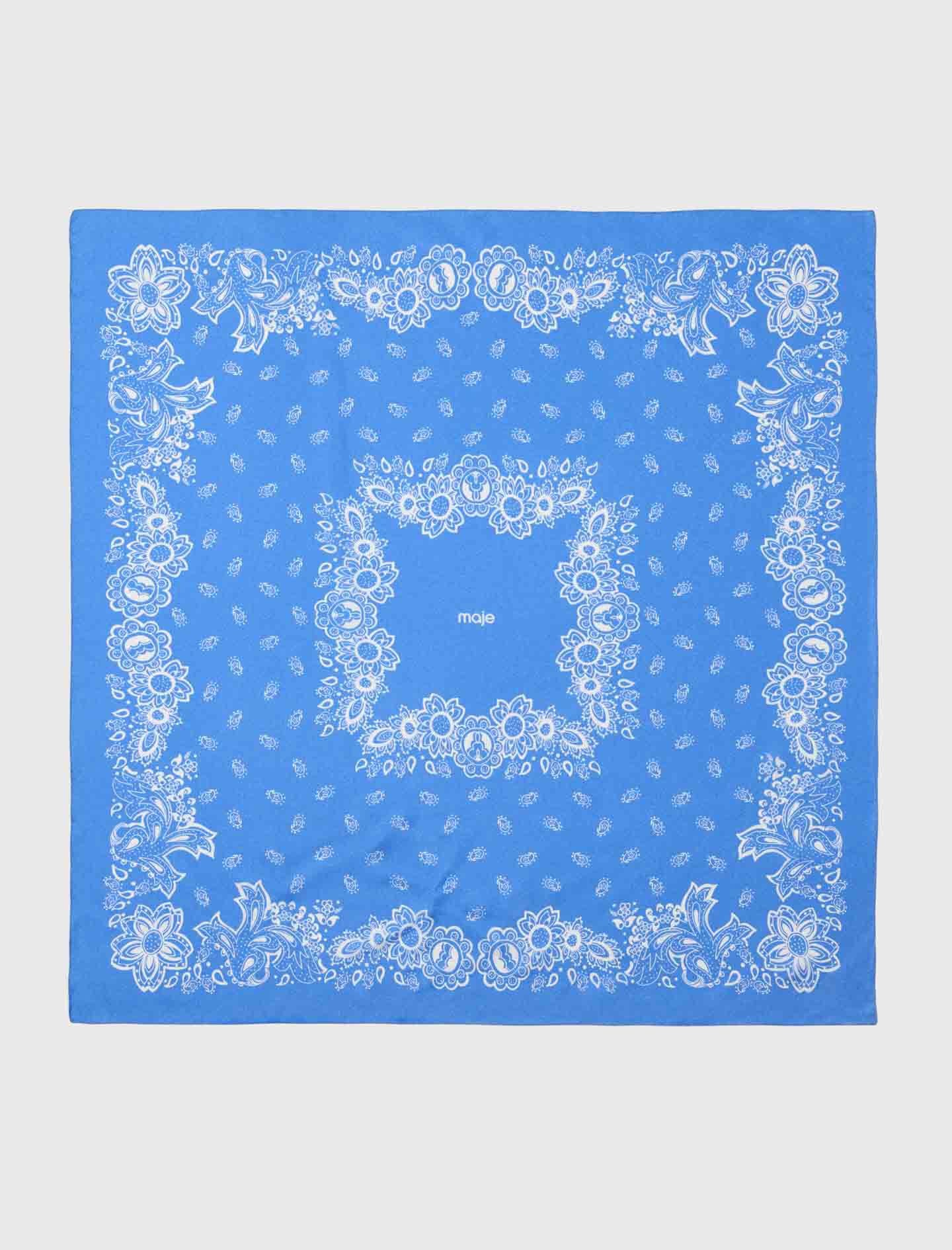 Maje Discount / Bandana Print Silk Scarf
