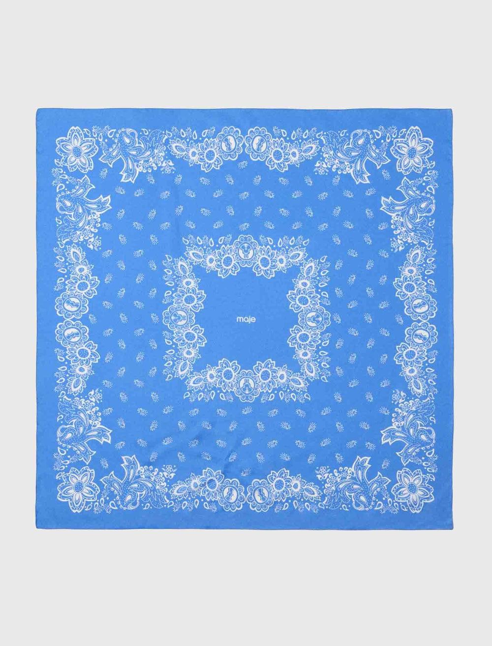 Maje Discount / Bandana Print Silk Scarf