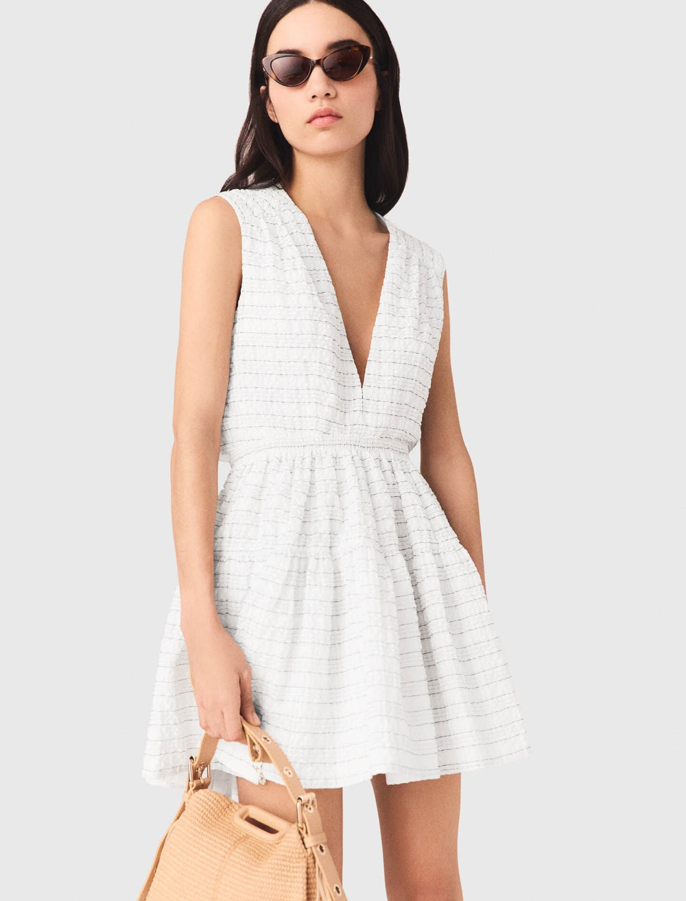 Maje Shop / Short flared open-back dress