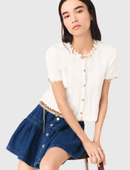 Maje New / Gold jewellery cardigan