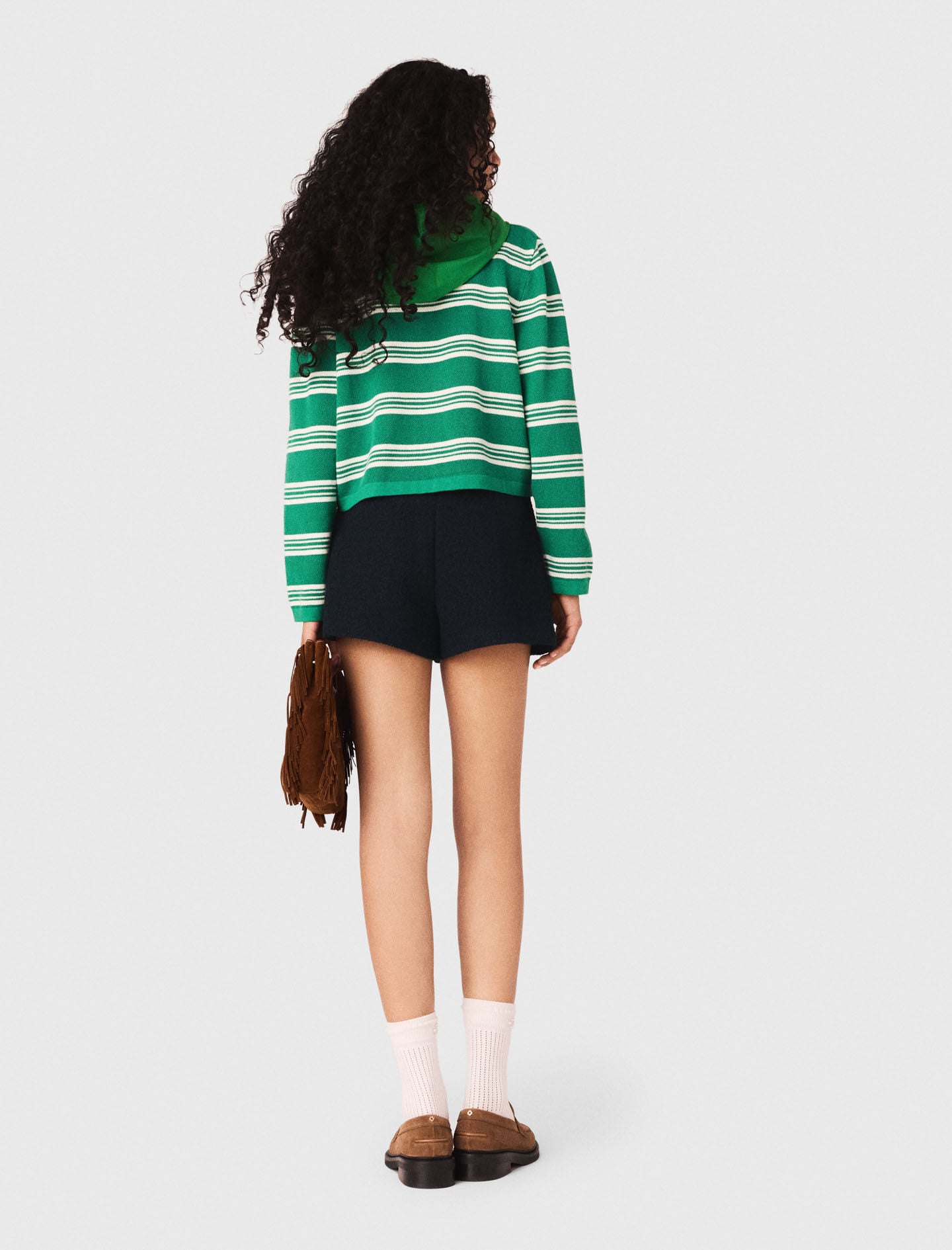 Maje Shop / Cropped striped polo sweater