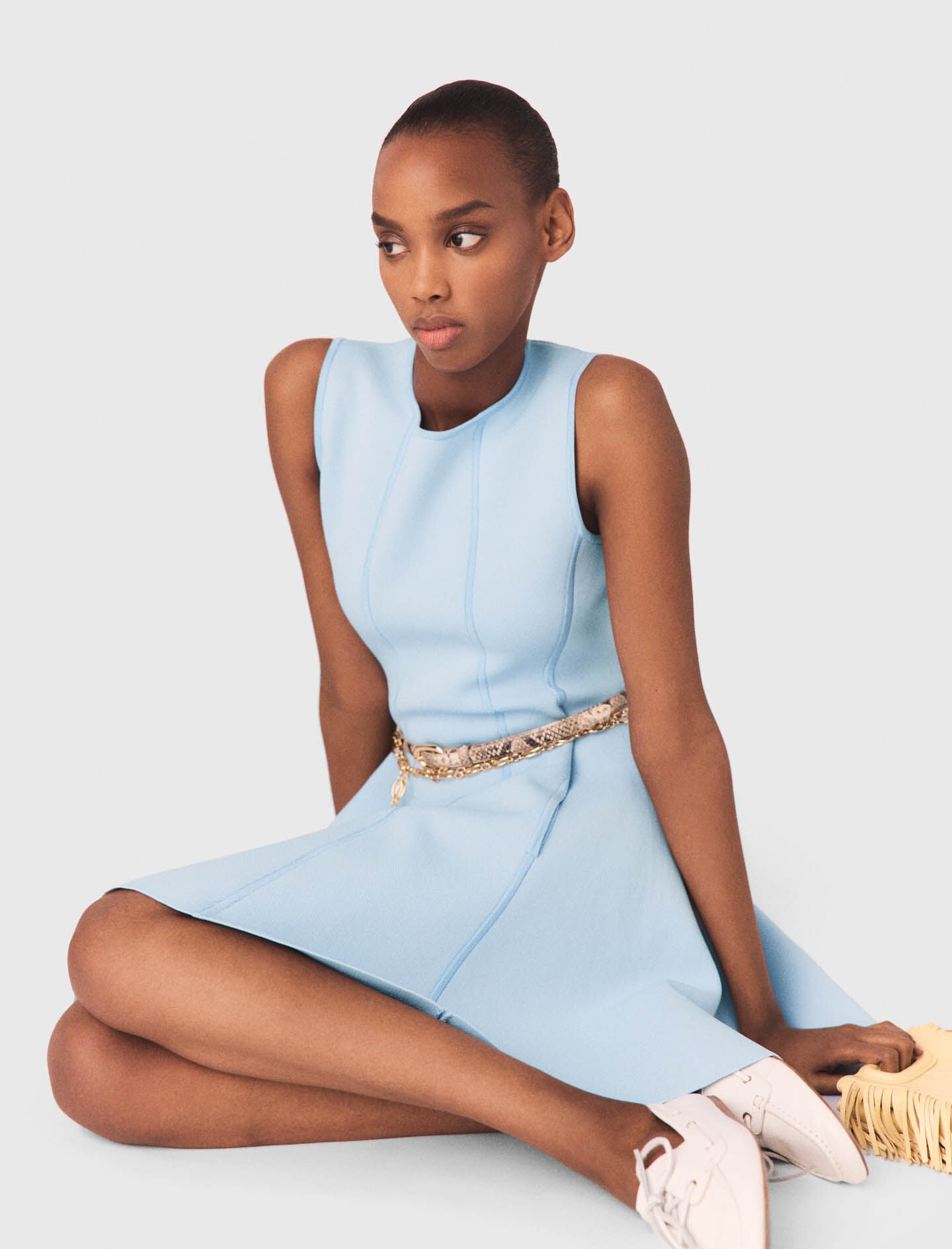Maje New / Skater dress with jewelled bows