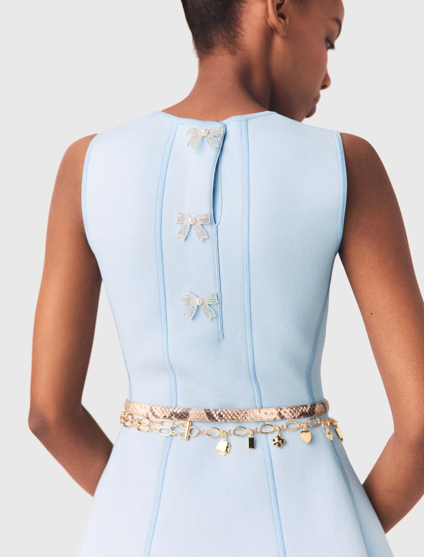 Maje New / Skater dress with jewelled bows