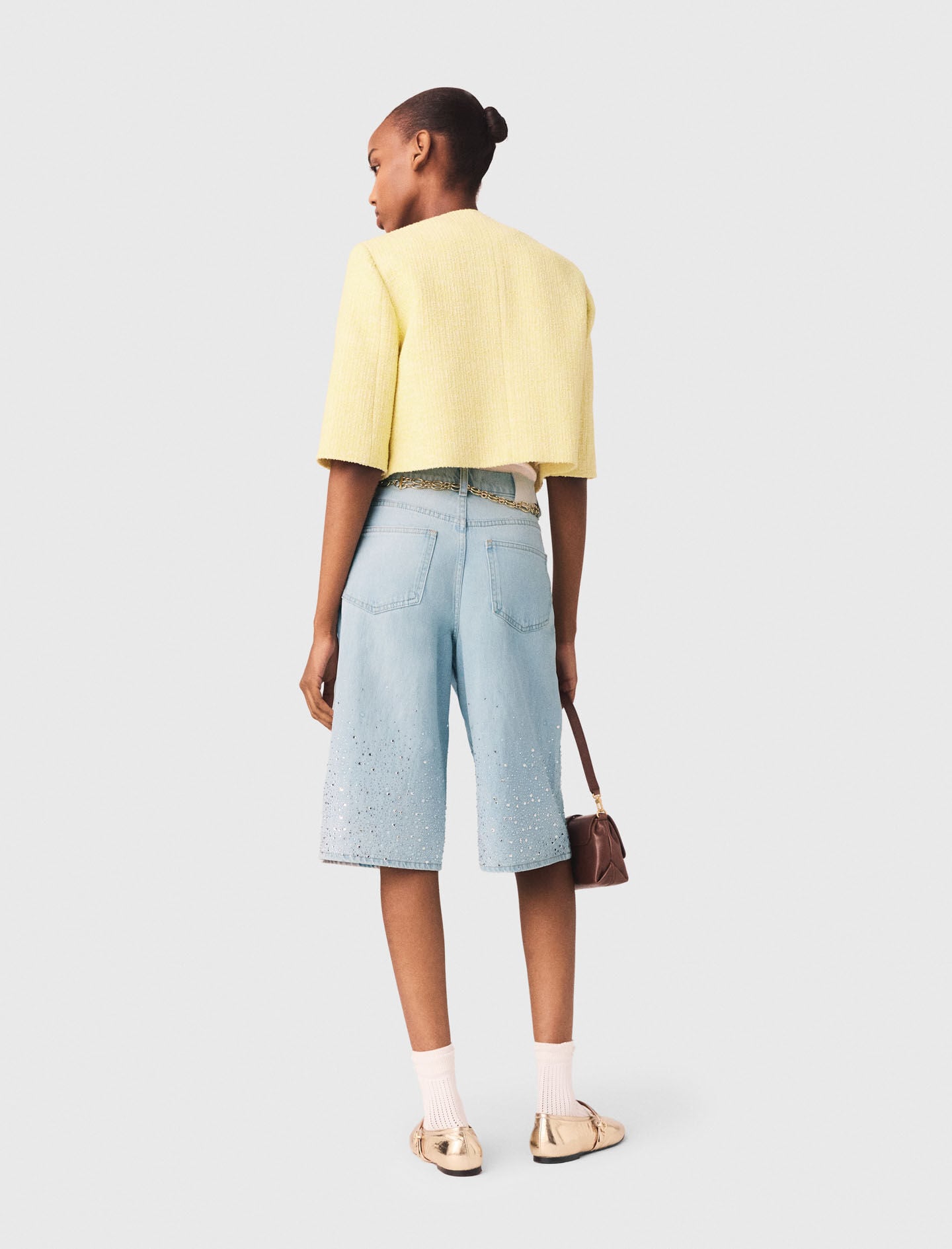 Maje Online / Short-sleeved tweed jacket