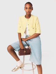 Maje Online / Short-sleeved tweed jacket
