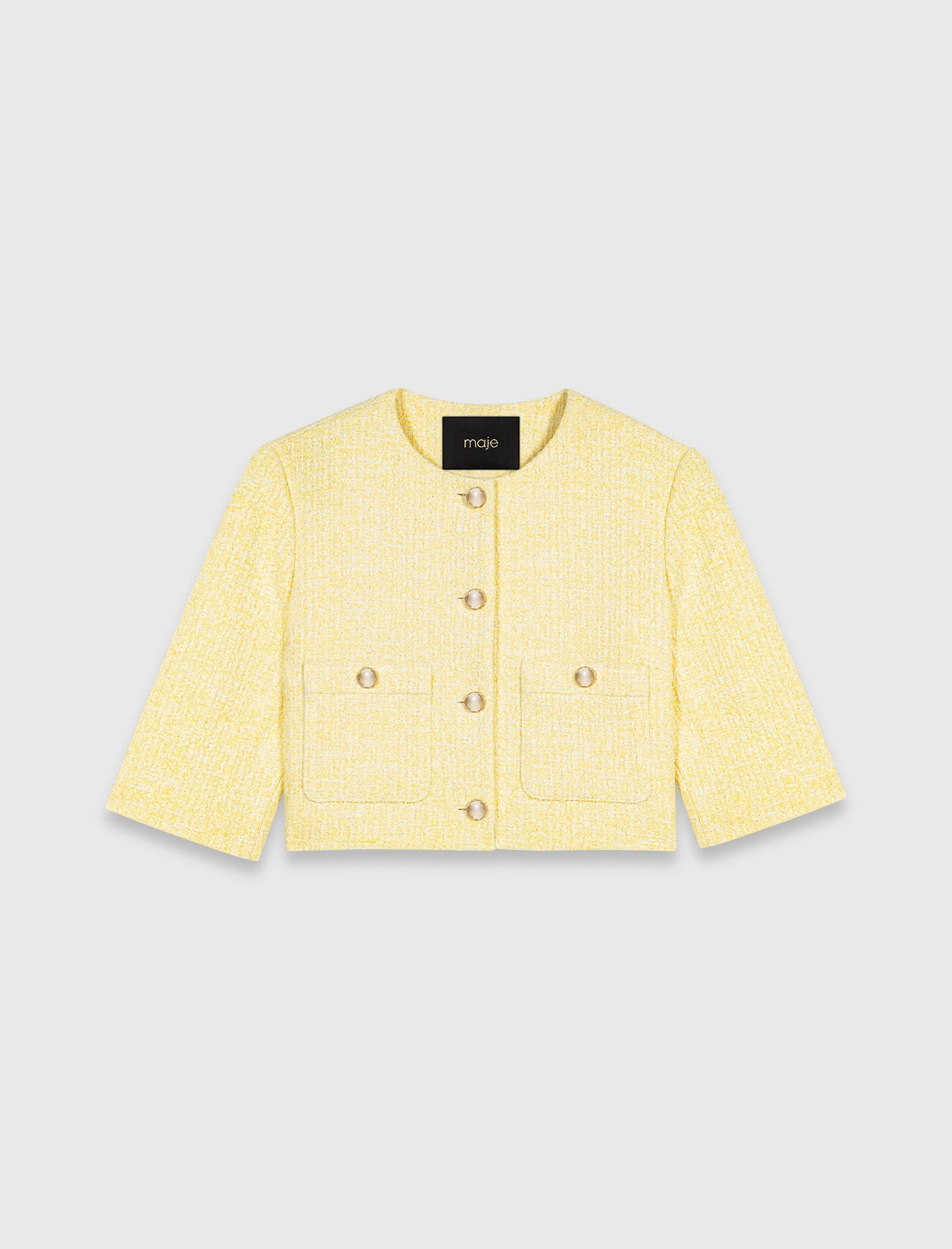 Maje Online / Short-sleeved tweed jacket