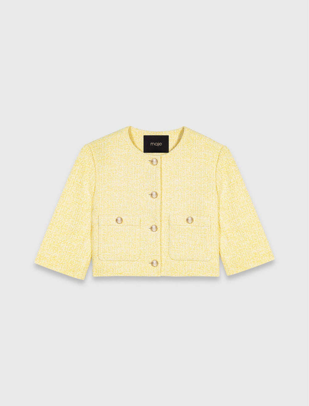 Maje Online / Short-sleeved tweed jacket