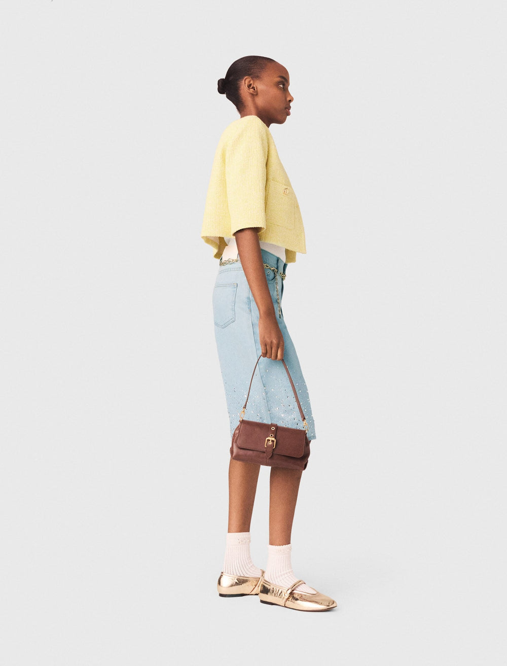 Maje Online / Short-sleeved tweed jacket