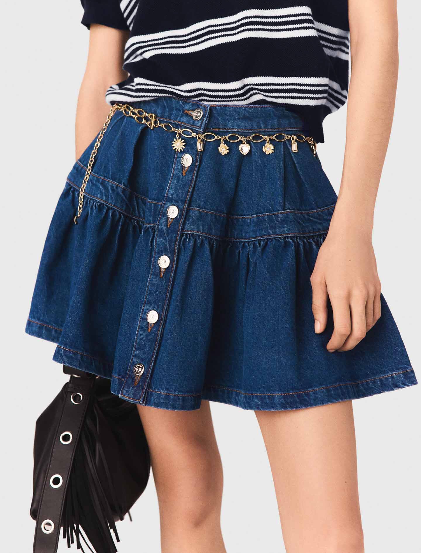 Maje Sale / Short denim skirt