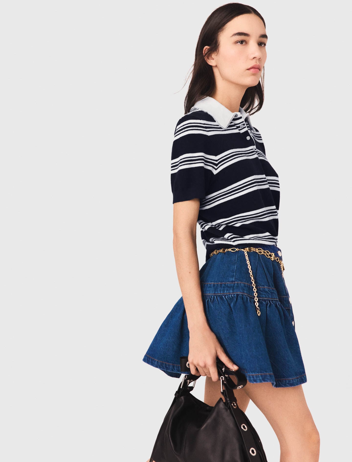 Maje Sale / Short denim skirt