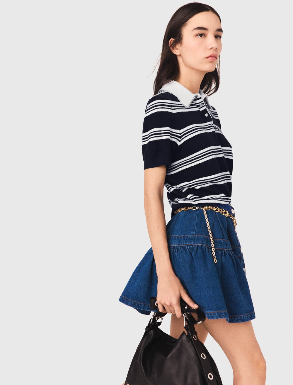 Maje Sale / Short denim skirt
