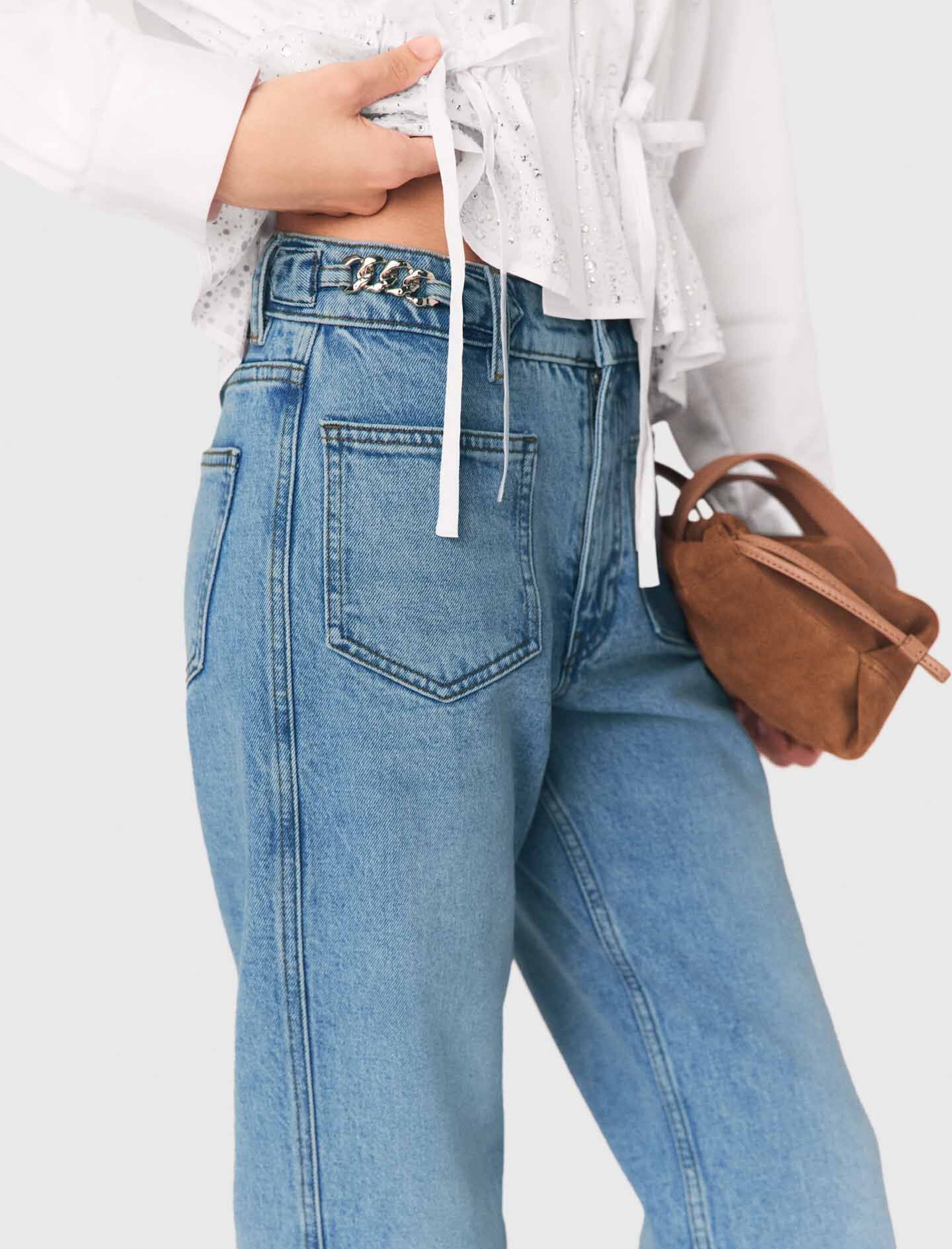 Maje On Sale / Straight jeans with chains
