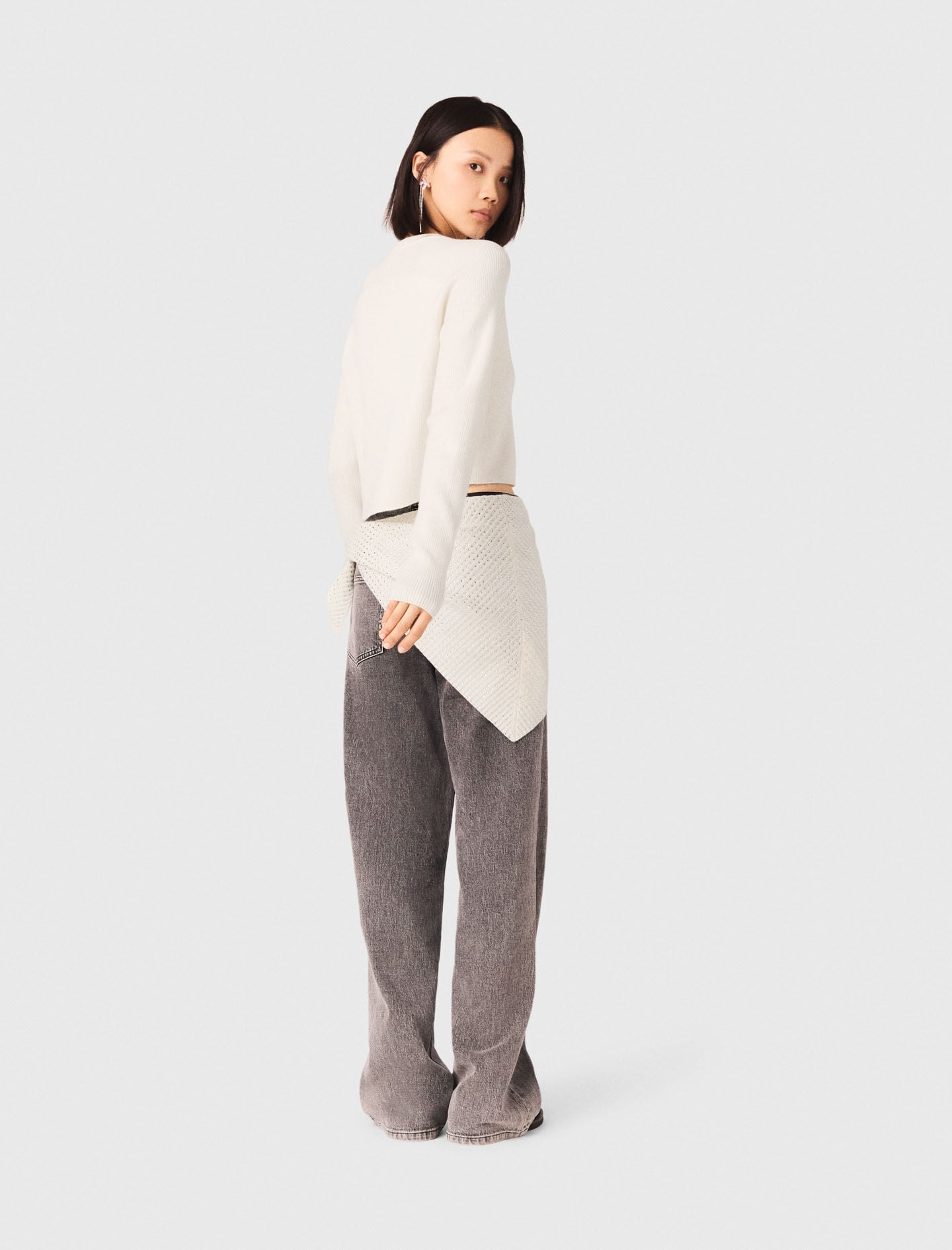 Maje Discount / Bow jewellery button cardigan