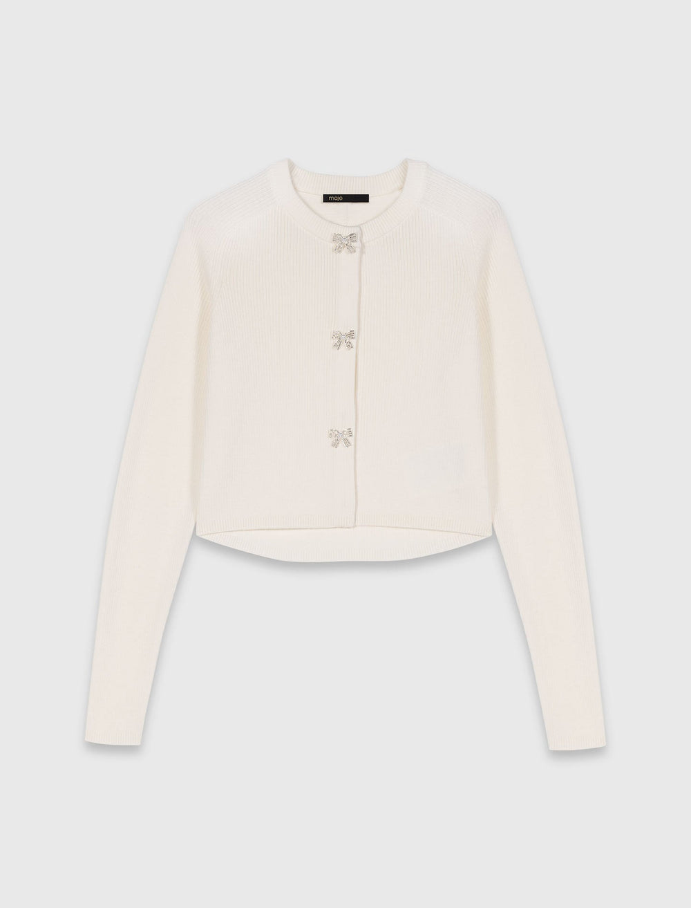 Maje Discount / Bow jewellery button cardigan