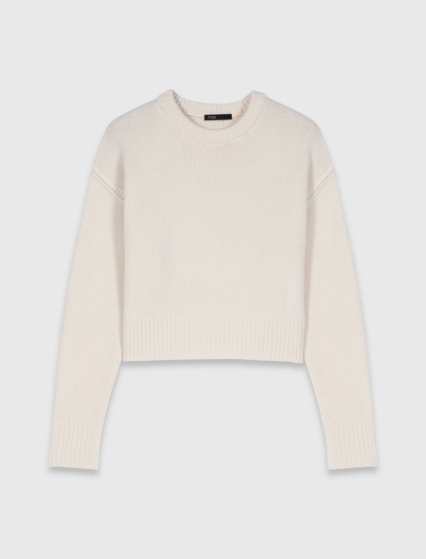 Maje On Sale / Sweater with floral brooch