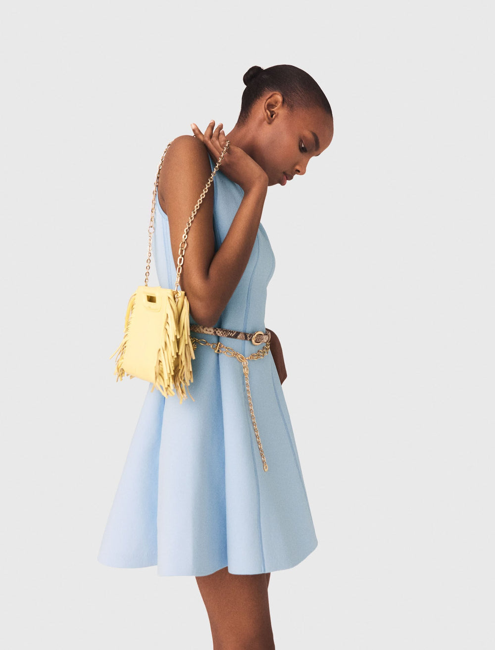 Maje Online / Matte crackled leather M Mini bag