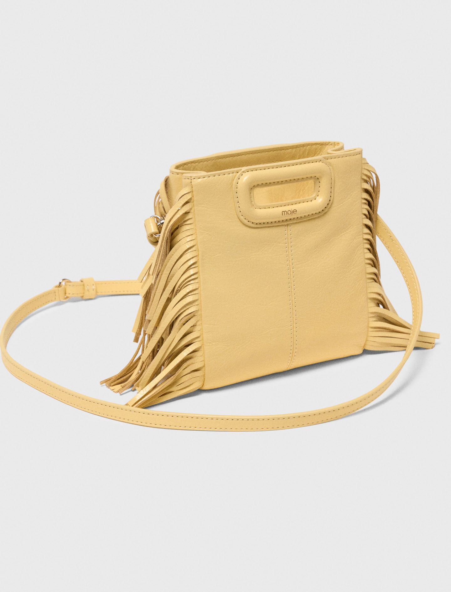 Maje Online / Matte crackled leather M Mini bag