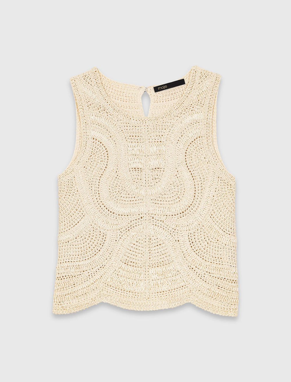 Maje On Sale / Sleeveless crochet-knit top