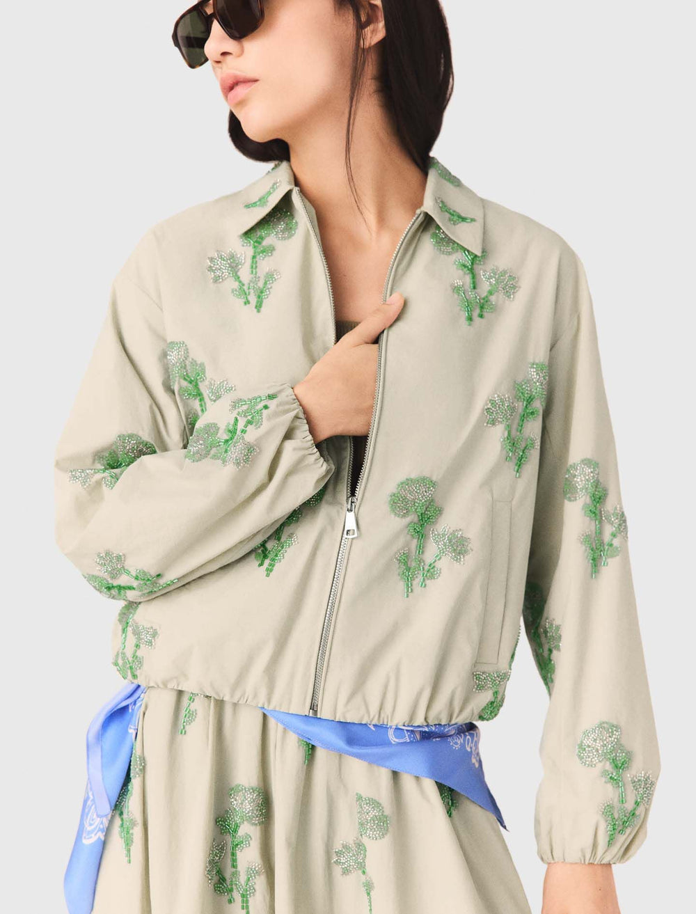 Maje New / Beaded technical jacket
