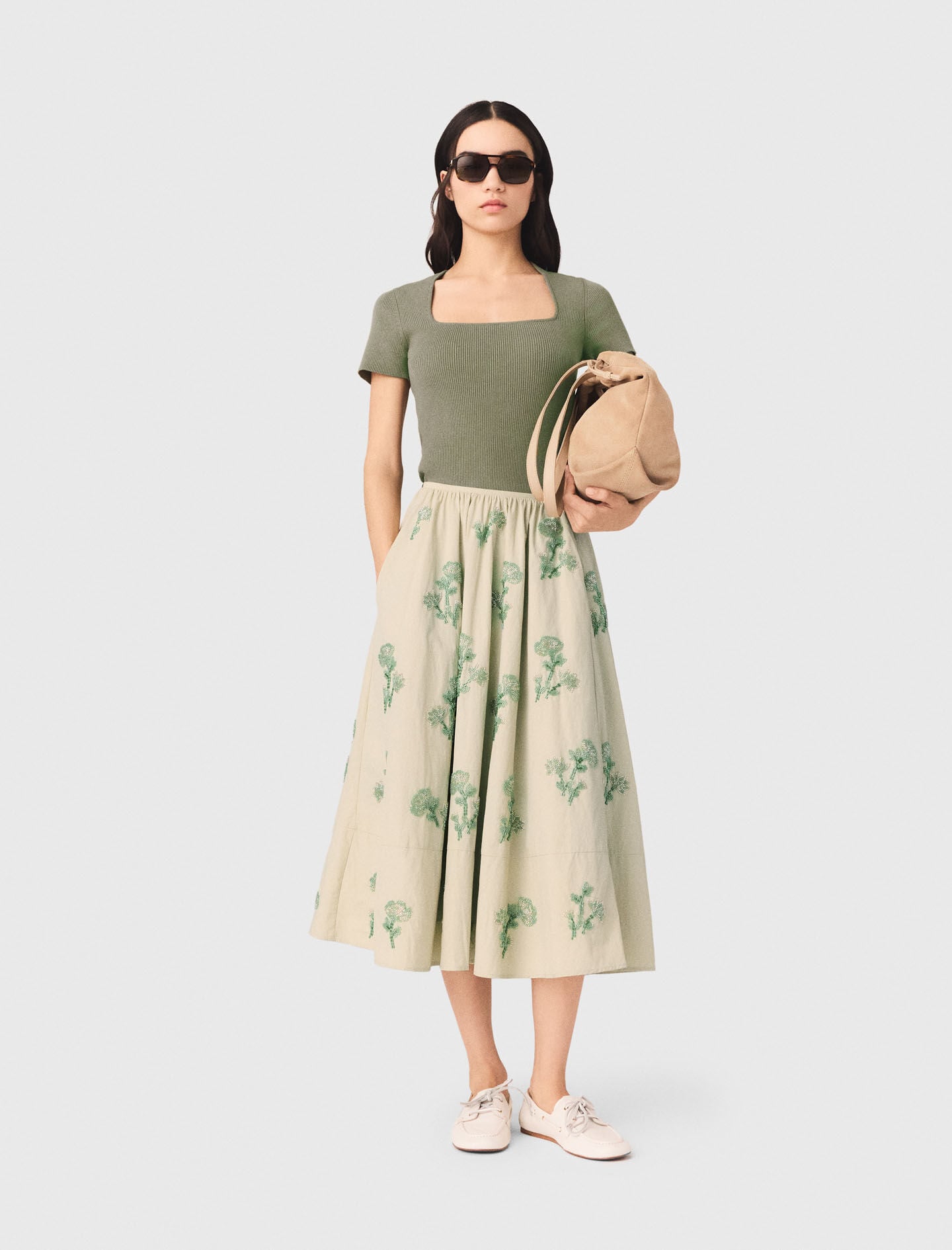 Maje Discount / Beaded technical skirt