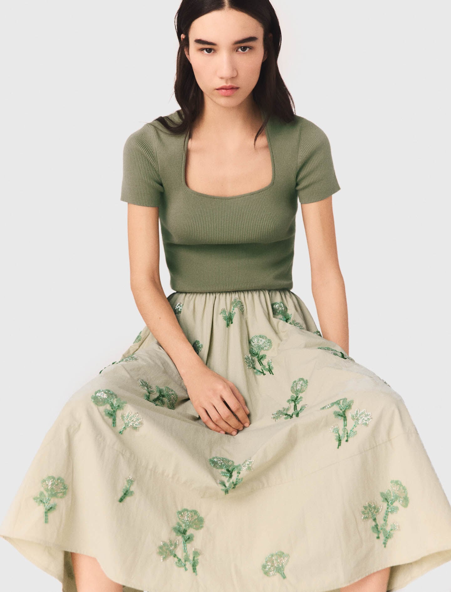 Maje Discount / Beaded technical skirt