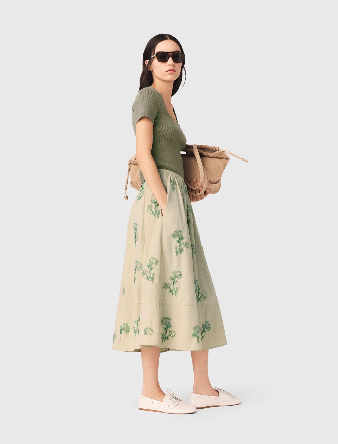 Maje Discount / Beaded technical skirt