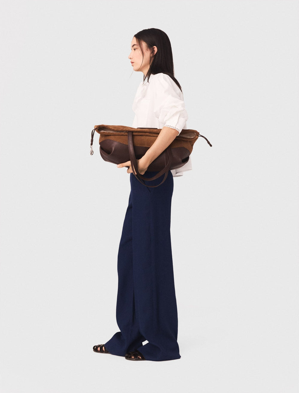 Maje Sale / Linen-blend sailor trousers
