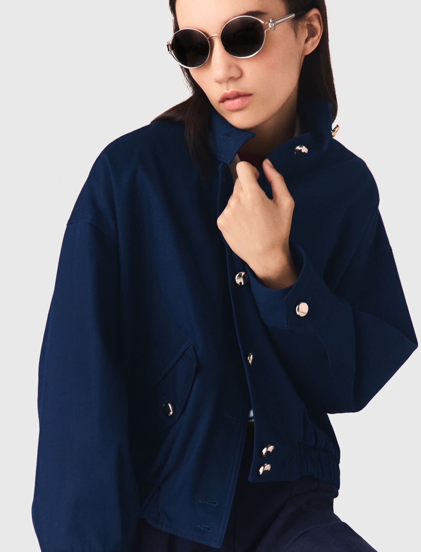 Maje On Sale / Cotton bomber jacket