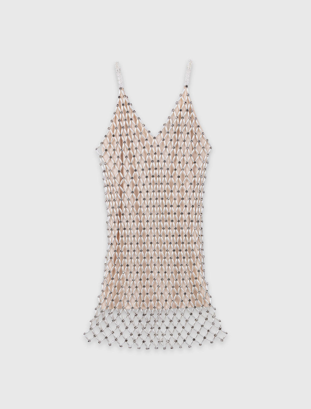 Maje Outlet / Short Beaded Dress With Lining