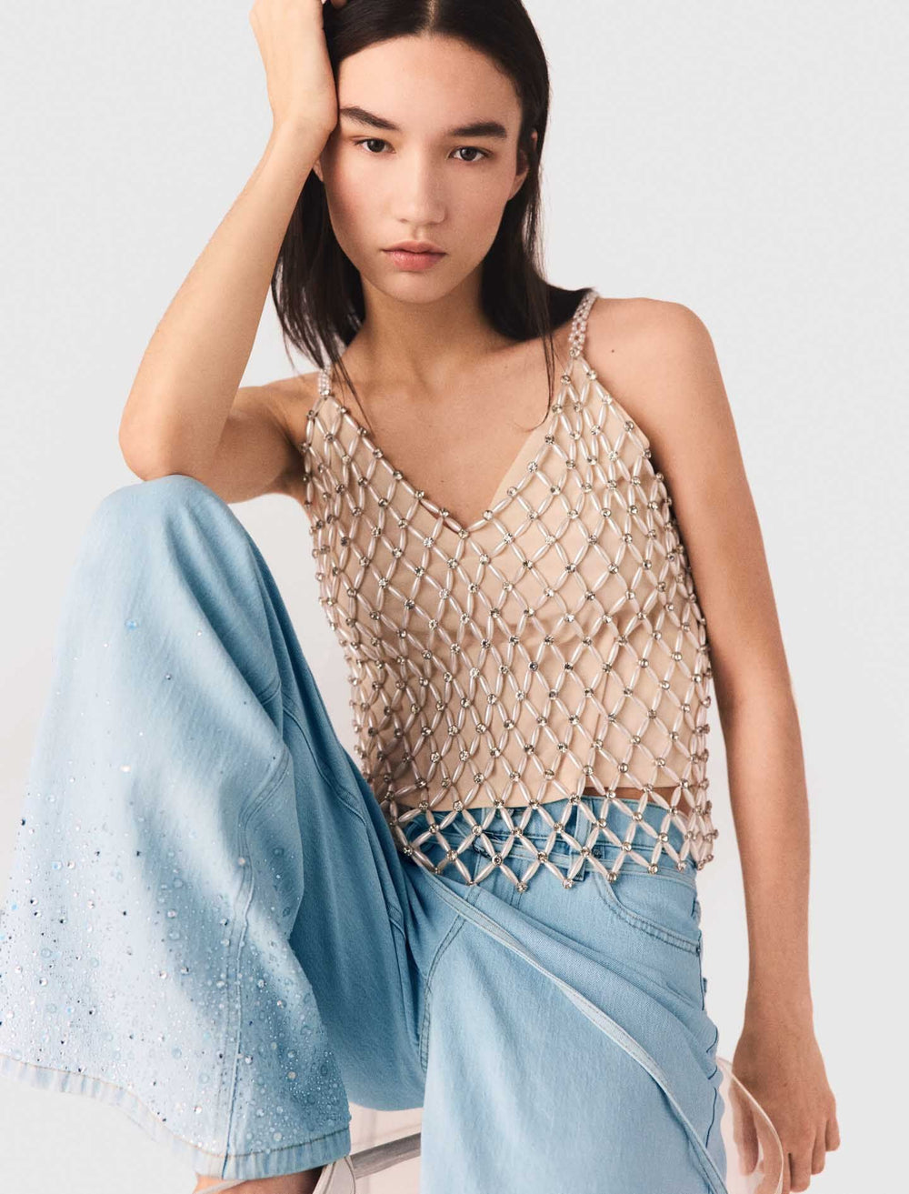 Maje New / Beaded top with lining