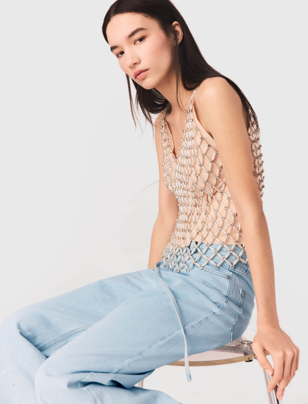 Maje New / Beaded top with lining