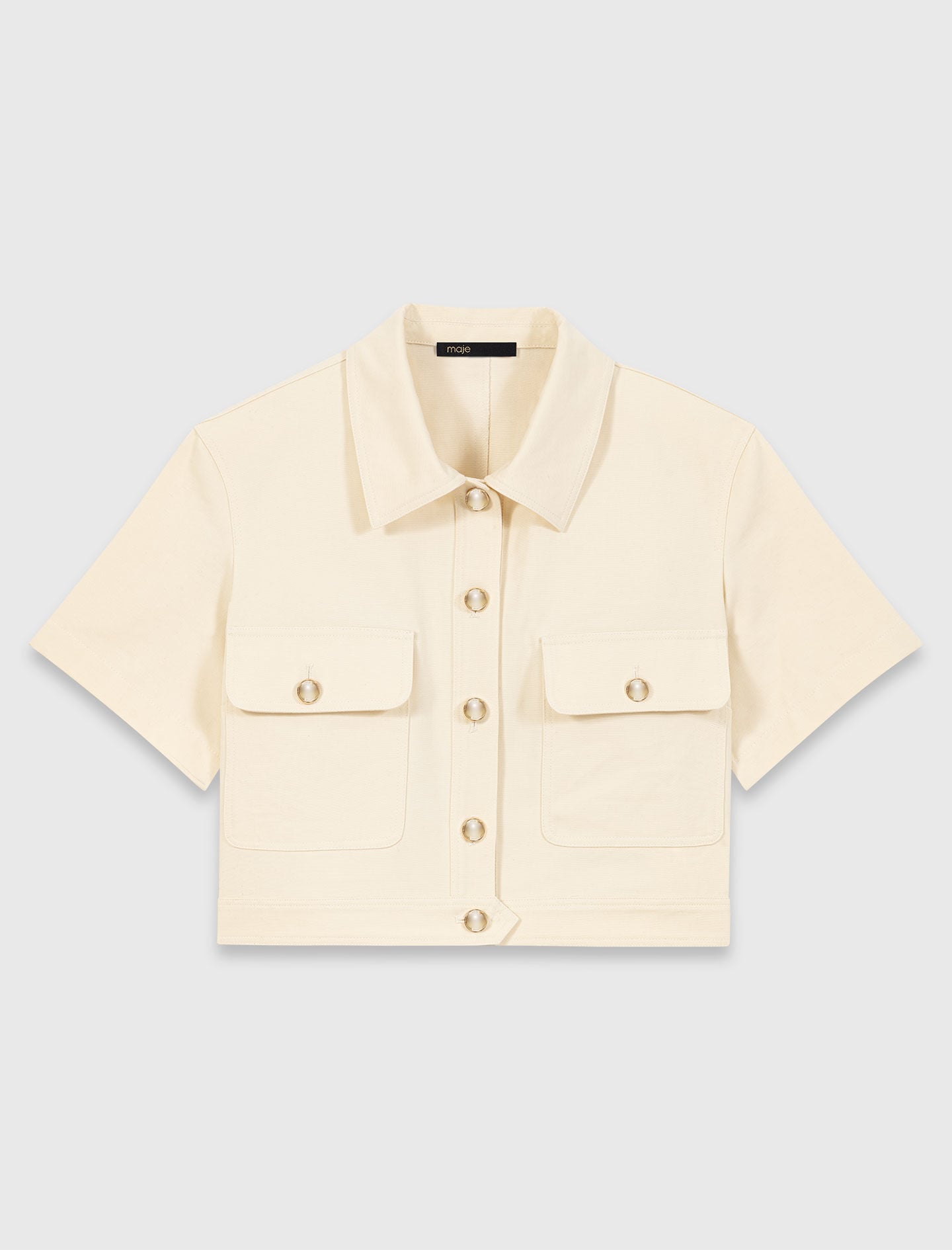 Maje Online / Short-sleeved cropped jacket