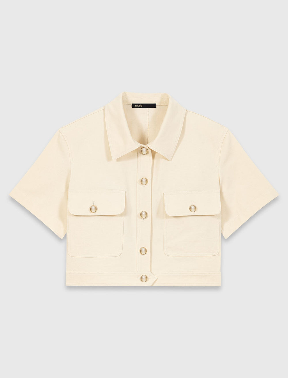 Maje Online / Short-sleeved cropped jacket