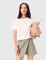 Maje On Sale / Layered linen blend shorts