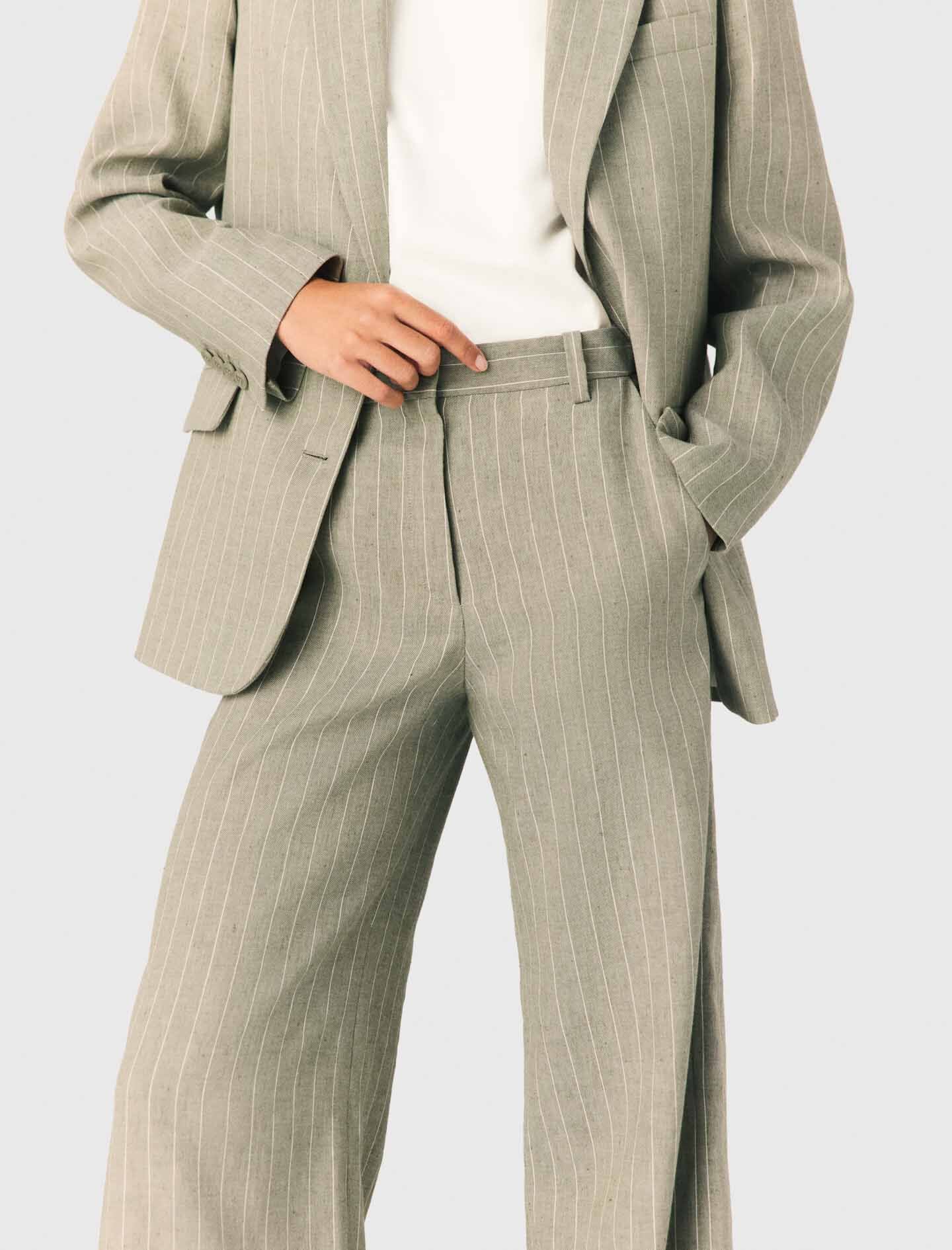 Maje Outlet / Linen-blend suit trousers