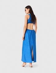 Maje New / Backless Linen-Blend Midi Dress