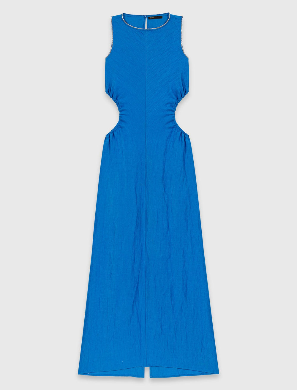 Maje New / Backless Linen-Blend Midi Dress