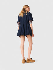 Maje Online / Short-sleeved cotton bubble dress