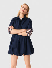 Maje Online / Short-sleeved cotton bubble dress