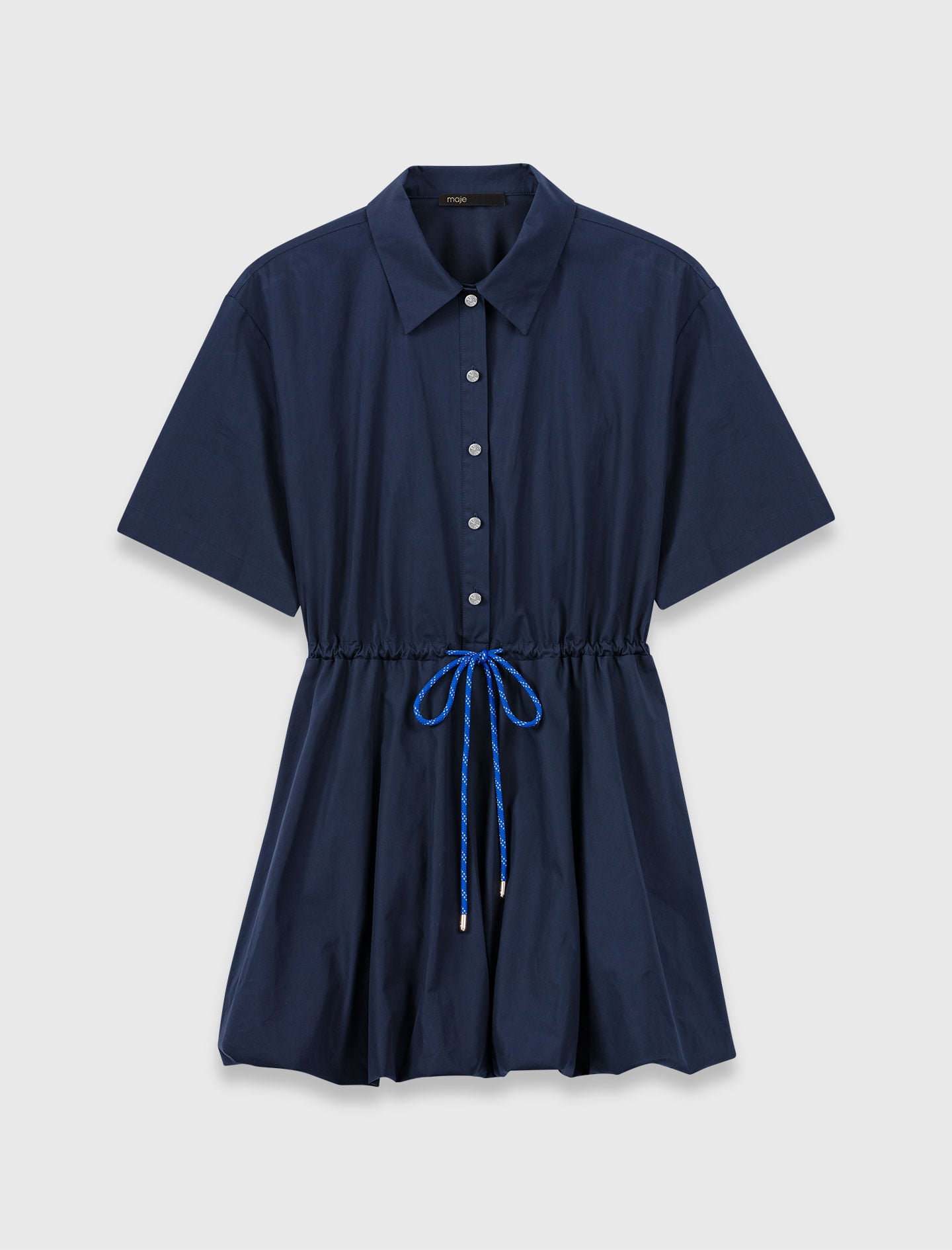 Maje Online / Short-sleeved cotton bubble dress